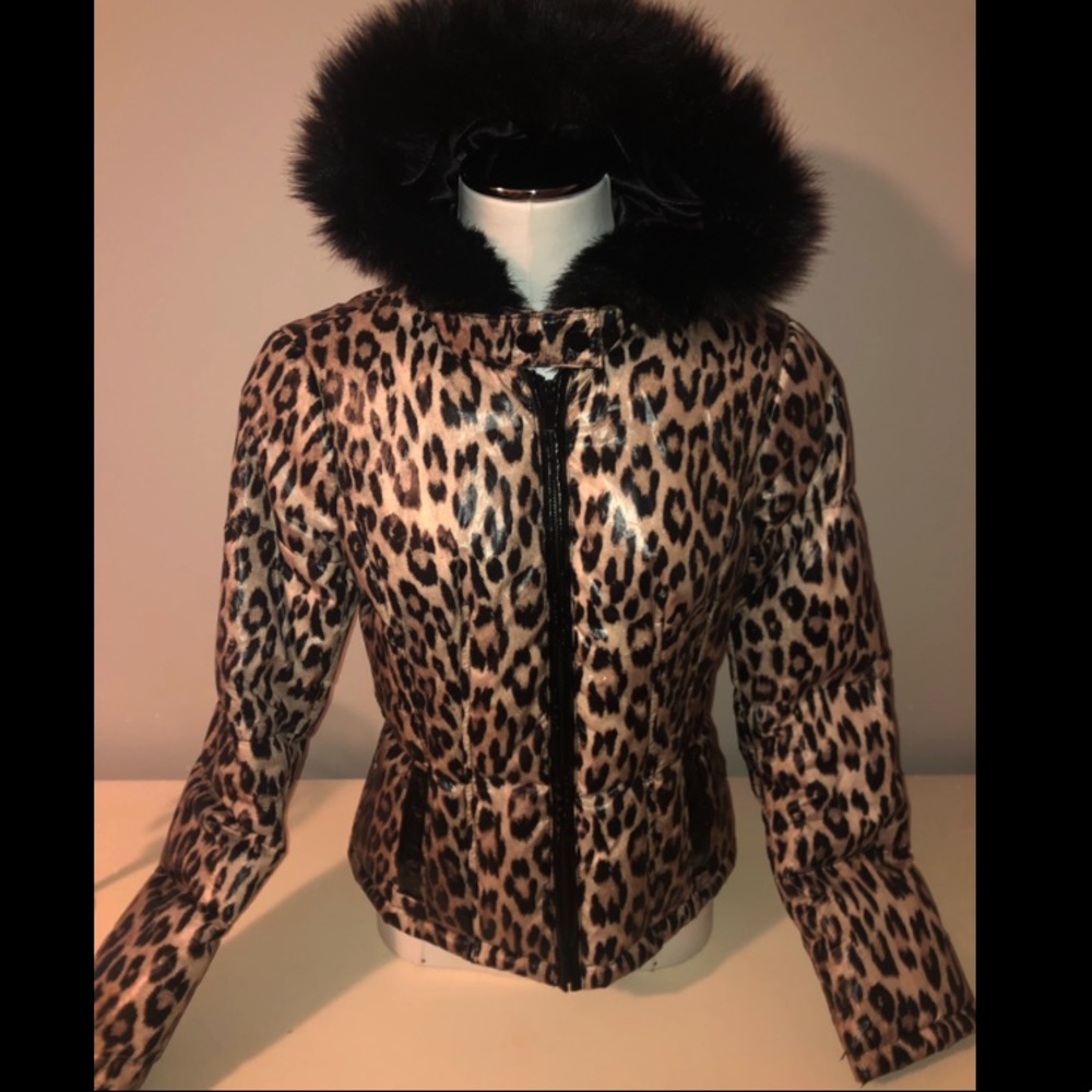 Bebe Cheetah Print Jacket